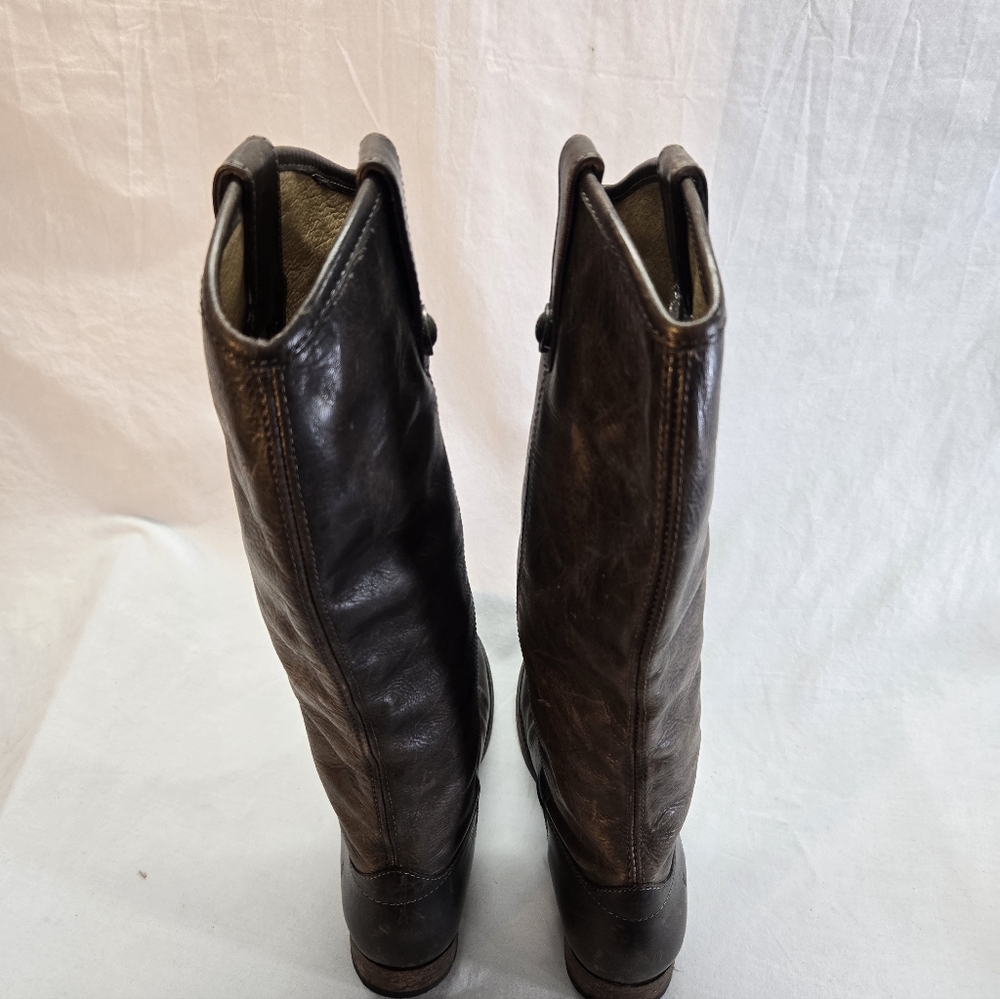 Frye Melissa Brown Leather Women's Size 6B Knee High Boots - Picture 8 of 9